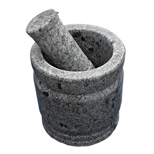 Garlic peeler, garlic mortar, medicine jar, garlic pounder, stone garlic masher, garlic press, garlic grinder, diameter 25 cm stone mortar