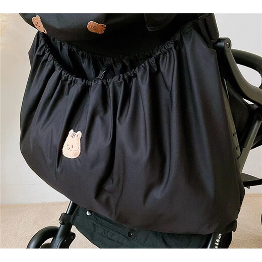 CLCEYins Korean style baby stroller storage bag, outing bottle diaper storage bag, baby walking artifact storage bag, black squirrel hanging bag, size 40x70cm