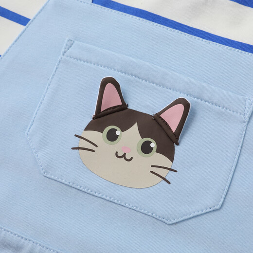 Gap Gap Infant and Toddler 2026 Spring New Cute Fake Two-piece Shorts Jumpsuit Children's Romper 867628 Sky Blue 66cm (3-6 Months) Asian Size