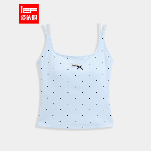 IEF/Aiyifu Vest 2026 Spring New Japanese Style Sweet Gentleness Pure Desire Style Versatile Polka Dot Suspender Wrap Chest Yellow One Size