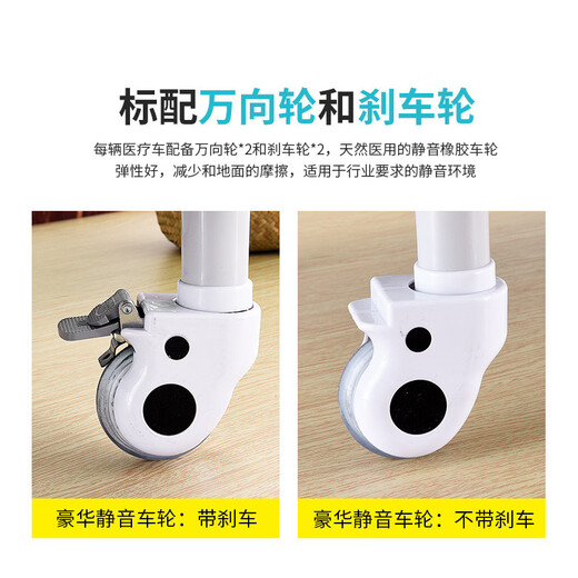 Zhong Zhanggui ABS medical cart small bubble beauty instrument cart multi-functional shelf tool cart care cart storage cart AS three-layer large instrument cart (high configuration) official standard configuration