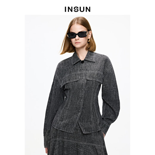 INSUN 2026 spring shirt carbon gray S