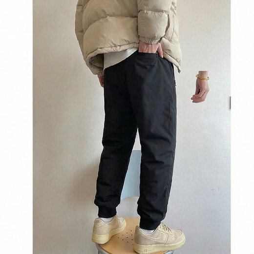 JEEP SPIRIT Northeast Extreme Cold Down Pants Men's Thickened Warm Windproof Waterproof Snowproof Pants Winter Outdoor Sports Black 28