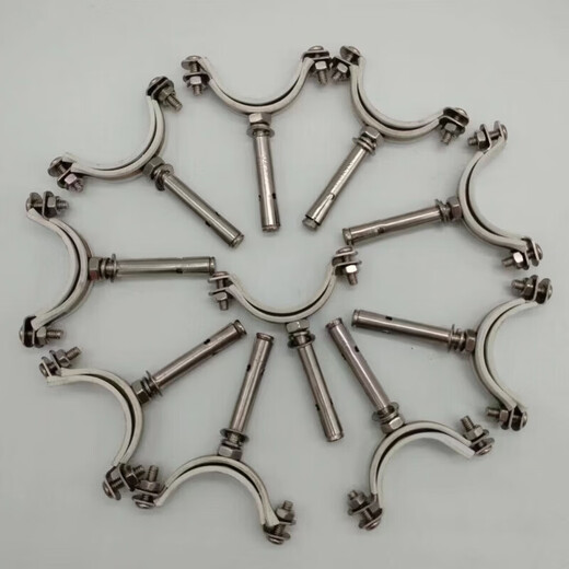 Wenzhi spot pipe bursting code 201 pipe card expansion screw pipe clip buckle rubber-coated expansion hanging code wall 4 distribution parts 10 pieces 160 integrated pipe bursting card (201)