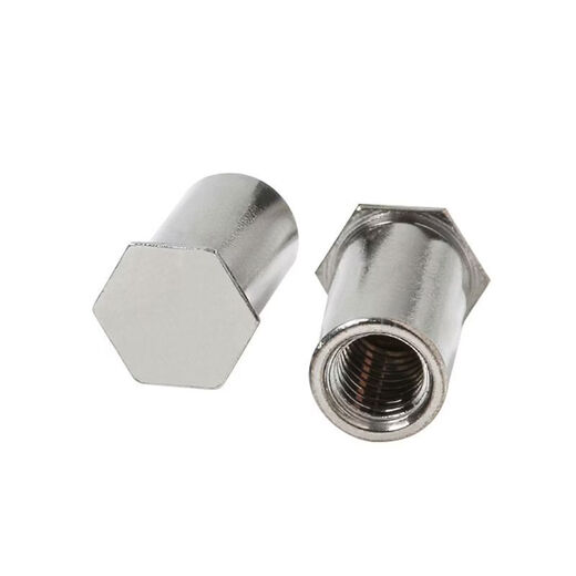 CLCEY blind hole pressure riveting stud M4M5M6 stainless steel nut column hexagonal extension fastener BSOS screw extension column BSOS-M4-191500 bottom holes 6 points 0