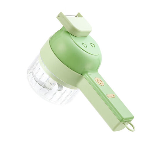 Pupan Jialin Vegetable Cutter Electric Garlic Pounder Handheld Vegetable Cutter Portable Kitchen Garlic Electric Garlic God 1 Green English Version Smiley Face 250ml