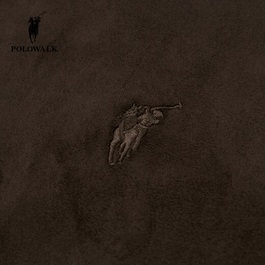 POLOWALK Men's Leather Jacket 2025 Winter New Product 90 Goose Down Retro Splicing Short Zipper Down Jacket Brown Coffee L