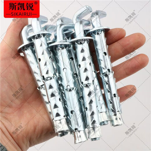 CLCEY hollow brick barbed expansion screw M8 lightweight brick bubble brick wall anchor extended version wall screw rod full box external expansion M8*60480 box SF Mail