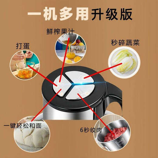 Garlic grinder electric German meat grinder electric household 2025 new pure copper electric minced meat minced garlic minced dry spicy 3-speed stainless steel 500 watts 2 sets of six-blade knives 5-year warranty 5000ml