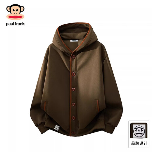 Big mouth monkey (paul frank) Hong Kong style retro casual sweatshirt men's 2026 spring new loose comfortable fashion trendy brand handsome versatile top pink official authentic S recommended 90-105Jin Jin equals 0.5 kg