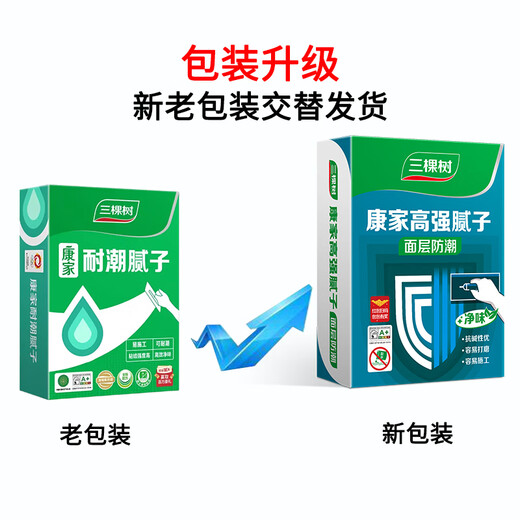 Three Trees Paint Kangjia Moisture Resistant Putty Powder High Efficiency, Odor Resistant, Water Resistant and Moisture Resistant, High Bonding Strength Interior Wall Putty Powder 20kg