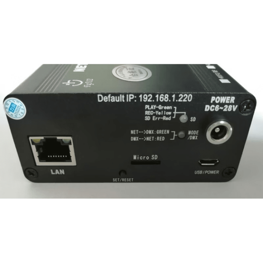 ArtNet network to DMX512 controller 1024 channel IP network 512 console connection WYSIWYG LiD-NET LiD-NET-B512 (single network port without screen