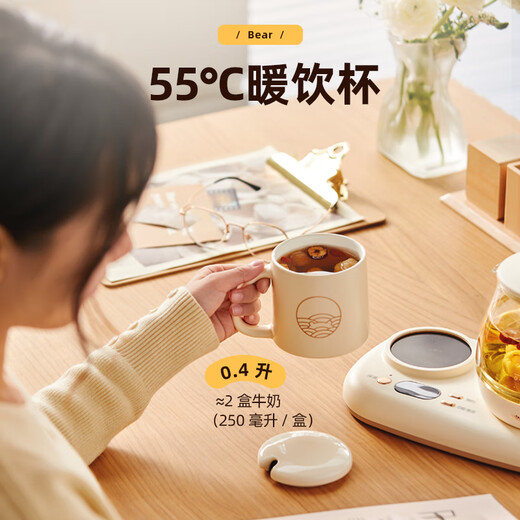 Bear Mini Health Kettle Office Kettle Electric Kettle Tea Kettle Insulated Coaster Multifunctional Flower Tea Kettle Kettle 0.8L YSH-D08D3