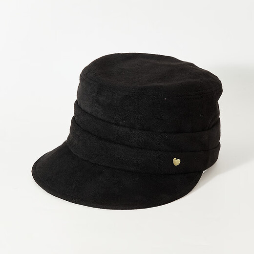 SANFU suede pleated octagonal hat, fashionable trendy wave style clothing accessories, face-showing small hat 853640 coffee, one size fits all