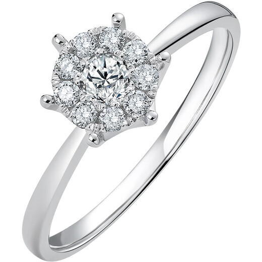 Saturday Fortune diamond ring female proposal carat effect KGDB020959 Total 23 points 10 points main diamond No. 13 birthday gift