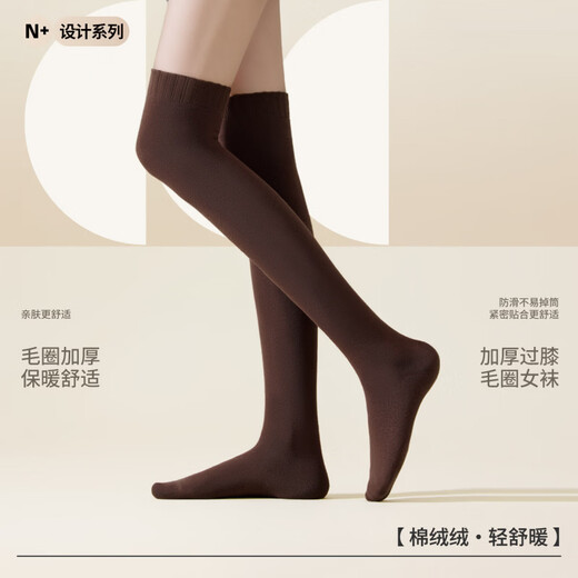 Over the Knee Socks Women's Autumn and Winter Knee Protective Thigh Socks Anti-Slip High Thigh Socks Women's Anti-Slip Non-Stretching Thigh Socks Muye Black One Size