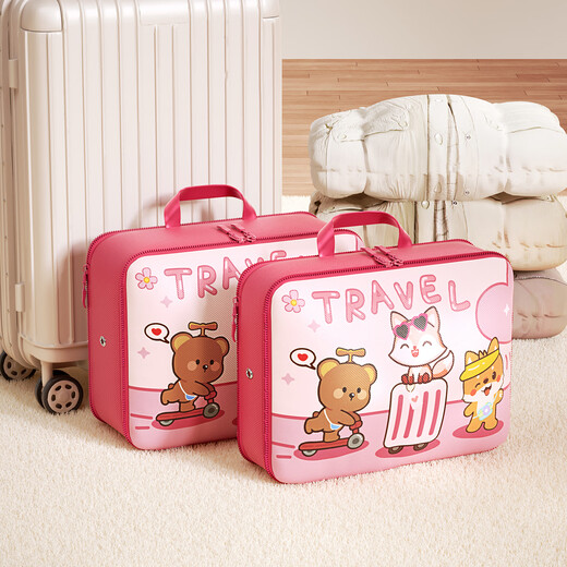 Bonny Meijia Down Jacket Storage Bag Vacuum Compression Bag Luggage Clothing Packing and Carrying Bag Waterproof and Moisture-proof Organizing Storage Bag Rose Red-Medium Waterproof and Moisture-proof Scientific Compression