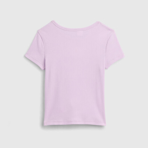 Gap Gap girls 2026 spring new pure cotton cute embroidered short-sleeved T-shirt children's tops US version 886663 Lilac 110/60 (4-5 years old)