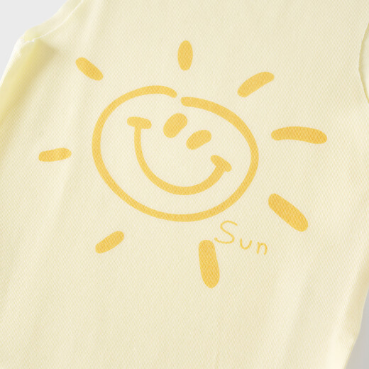 Tongtai (TONGTAI) baby bag summer modal baby clothes for boys and girls sleeveless jumpsuit seamless romper yellow 59cm