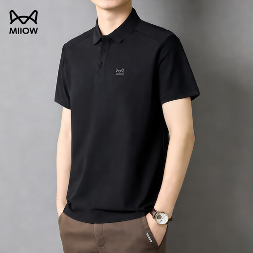 MiiOW ice silk quick-drying polo shirt men's 2026 spring and summer new short-sleeved T-shirt high-end men's sports tops casual wear