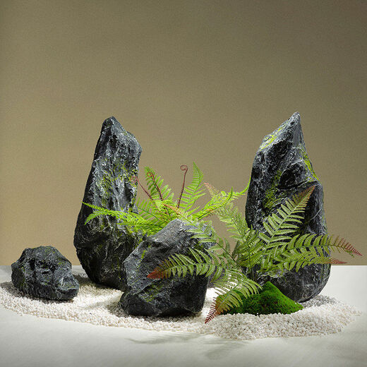 Simulated stone, fiberglass, fake stone props, photo-taking ornaments, Internet celebrity window landscaping, rockery carving stage, Shi Yun Tiancheng