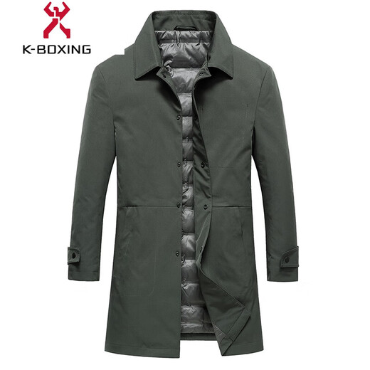 LILANZ Rimula winter windbreaker men's new down jacket middle-aged business men's thickened casual jacket mid-length green 2XL 185