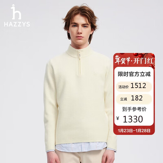 HAZZYS vêtements pour hommes London Fashion Week automne et hiver pull en laine pull avec fermeture éclair pour hommes ABYZD0BDDF1