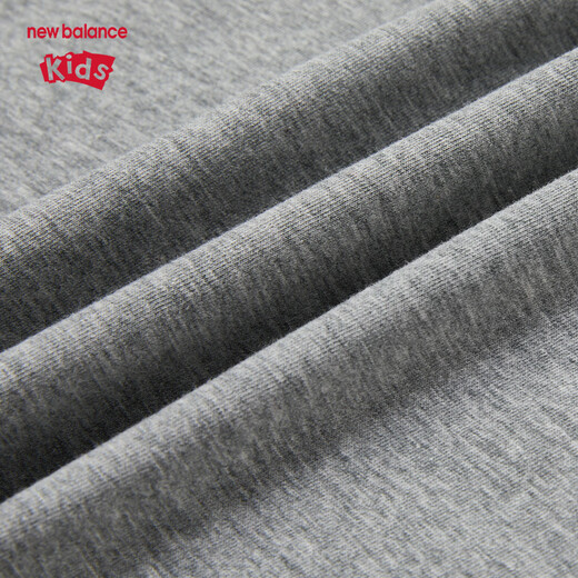 NEW BALANCE nb children's clothing children's men's and women's 26th spring new contrast color long-sleeved T-shirt ND7DG1E053 black 160