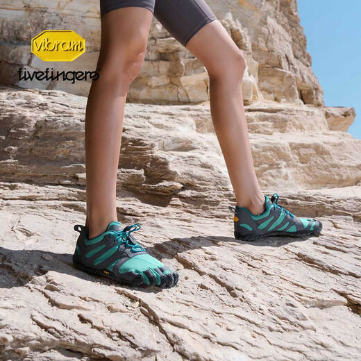Vibram five-finger shoes, outdoor running performance shoes for women, sports cross-country training obstacle running shoes, outdoor hiking VTRAIL black/yellow 36