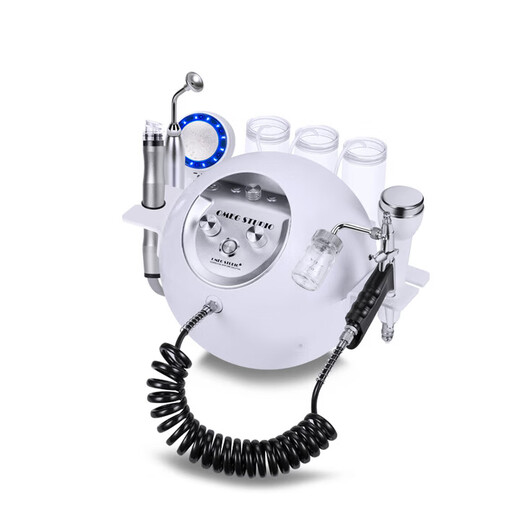 Small bubble oxygen injection blackhead beauty instrument beauty salon special cleaning instrument hydrogen oxygen large bubble skin management instrument white round ball_oxygen bubble machine suction pen + oxygen bubble + water oxygen + RF + ultrasonic