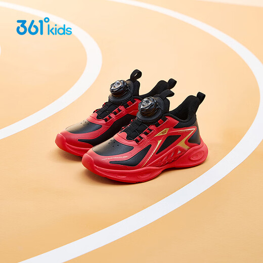 361 Air-permeable 6.0 children's running shoes 25 winter men's and women's small, medium and large children's soft cushioning knob sports shoes red 32