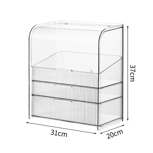 Fantasy product storage box table skin care product acrylic storage rack four-layer drawer tray style + transparent color pulls out smoothly