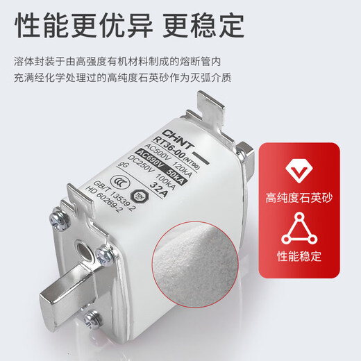 正泰低压熔断器NT00熔芯熔断器-00 RT16-00 63A100A125A160A 250A