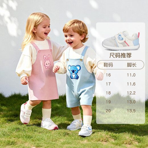 Inbemini Baby Toddler Shoes 2026 Spring New Cartoon Animal Boys Shoes First Stage Girls Baby Shoes Koala Blue 17 Inner Length 12.3CM Suitable for Feet Length Around 11.6CM