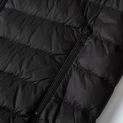 New 2026 national standard white duck down offline same style for men and women, light and warm hooded down jacket, burgundy 2XL