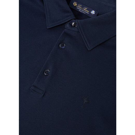 Loro Piana/Noyo Piana LP men's Tremezzo Polo shirt pure cotton knitted lapel short-sleeved pullover 2026 new navy blue (W000) XS