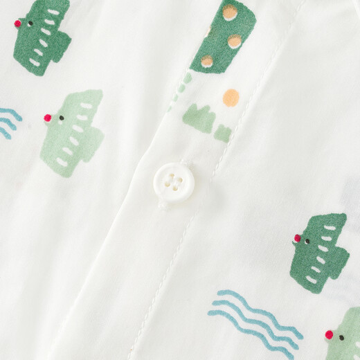 Tongtai (TONGTAI) baby boy shirt spring and autumn children's clothing boys casual top lapel T-shirt thin jacket green 90cm