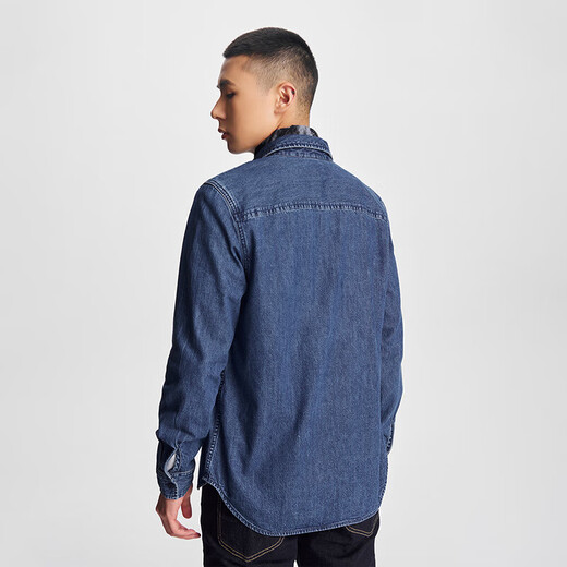 Lee standard lapel classic workwear design men's long-sleeved denim shirt daily casual trend
