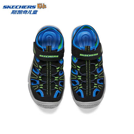 Zapatos para niños Skechers sandalias de punta para niño de verano zapatos de pescador antideslizantes zapatos de playa para niños 406520L negro/azul/limón/BBLM 36