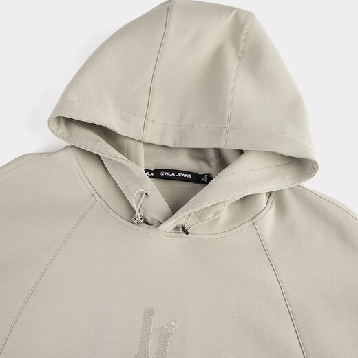 Black Whale (HLAJEANS) Heilan House's fashionable loose hooded sweatshirt for men 2026 spring new pullover top for men Khaki 08 XL