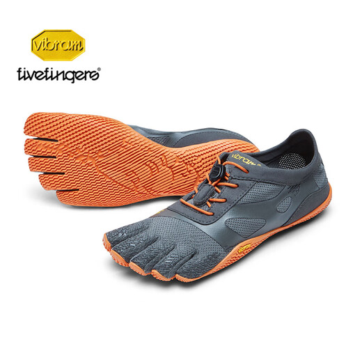 Vibram's new five-finger shoes, indoor and outdoor sports comprehensive fitness training shoes for couples, same style ksoevo gray orange (women's model) 36