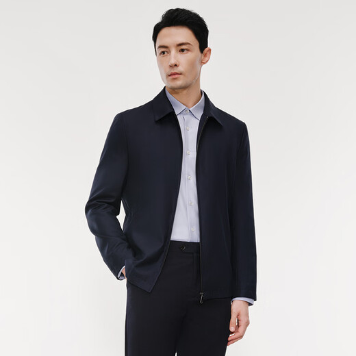 Caldenton wool and mulberry silk Caldenton shopping mall same style light luxury business casual all-match jacket for men blue-N6 XL/52/175/100A
