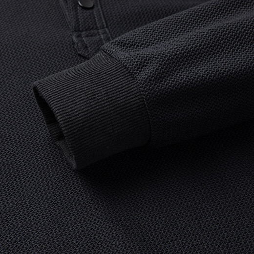 JOW simple and breathable spring thin Henry collar sweatshirt for men 2026 new youth versatile solid color long-sleeved top