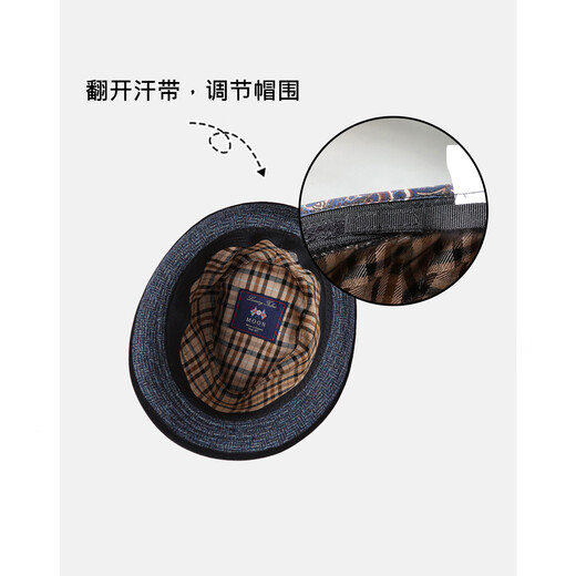 Mr DUCK British Moon all-wool hat for men, genuine high-end gentleman's hat, winter old money style casual formal jazz hat, dark earthy tan (100% wool)-MW462108 M (55-57cm)