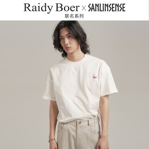 Raidy Boer Raidy Boer/Raidy Boer Zero Three Joint 2026 Summer Men's Basic Printed T-Shirt 700480 White L /175/50