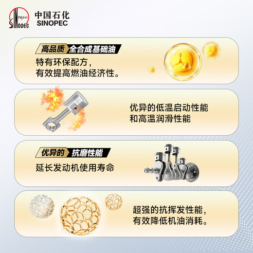 Great Wall dry series Jinjixing fully synthetic engine oil A5/B5 0W-30 gasoline engine oil 850g/1L