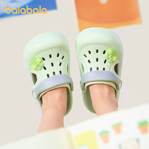 Balabala children's sandals new summer baby boy anti-kick girl breathable sandals baby shoes boys soft bottom beach shoes honeydew melon grass green 24 inner length 16cm suitable for feet 15-15.5cm long