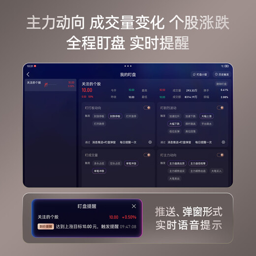 Yizhidao Jiufang AI stock learning machine, large screen for market viewing, decision-making and trading, information interpretation, theme mining live course, market analysis and stock trading tablet computer YZGD18 YZGD19 12.7 inch + gray