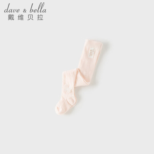 DAVE&BELLA Girls' Pantyhose 2026 Summer New Style Baby Girls' Children's Socks Children's Thin Breathable Socks Children's Stockings Pink Ready Stock 1-1.5 Years Old (Recommended Height 66-80cm)