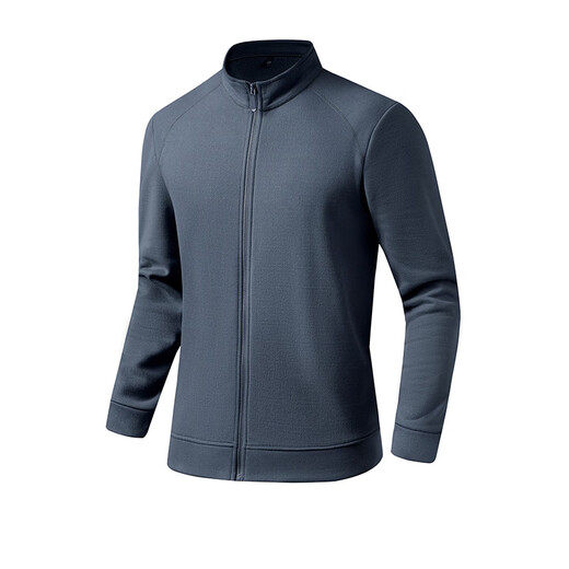 LILANZ sweatshirt cardigan long-sleeved jacket men's spring and autumn new simple casual versatile stand-up collar solid color jacket top red M (recommended 95-110Jin Jin equals 0.5 kg)